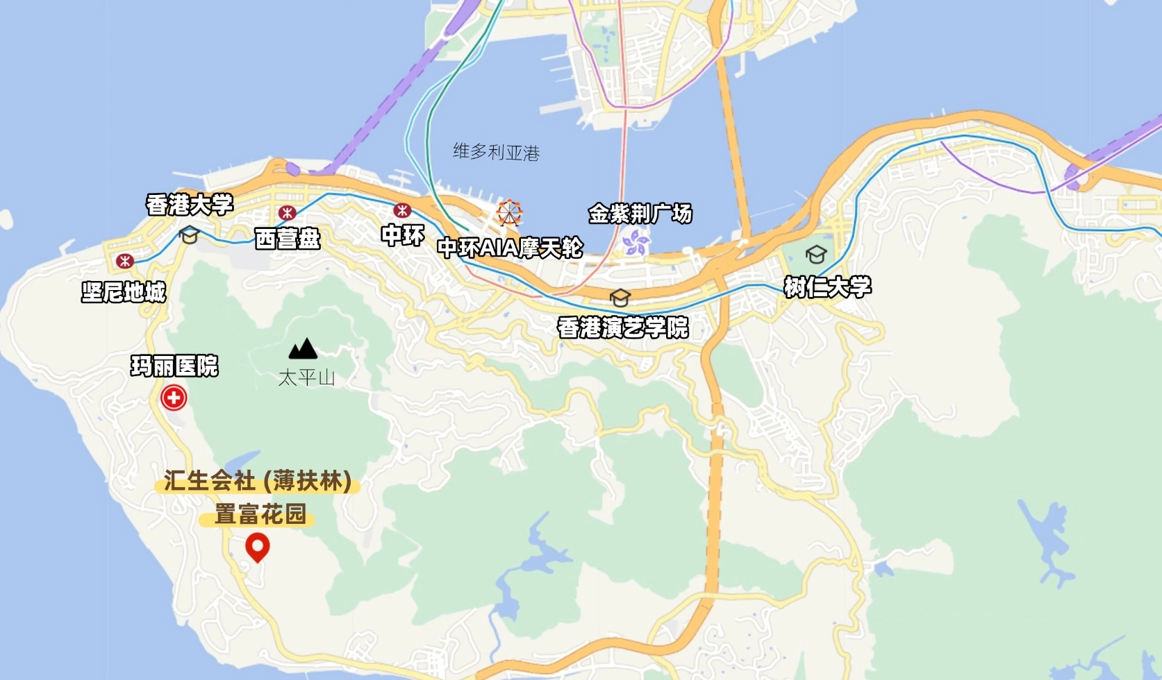 汇生会社（薄扶林） Map