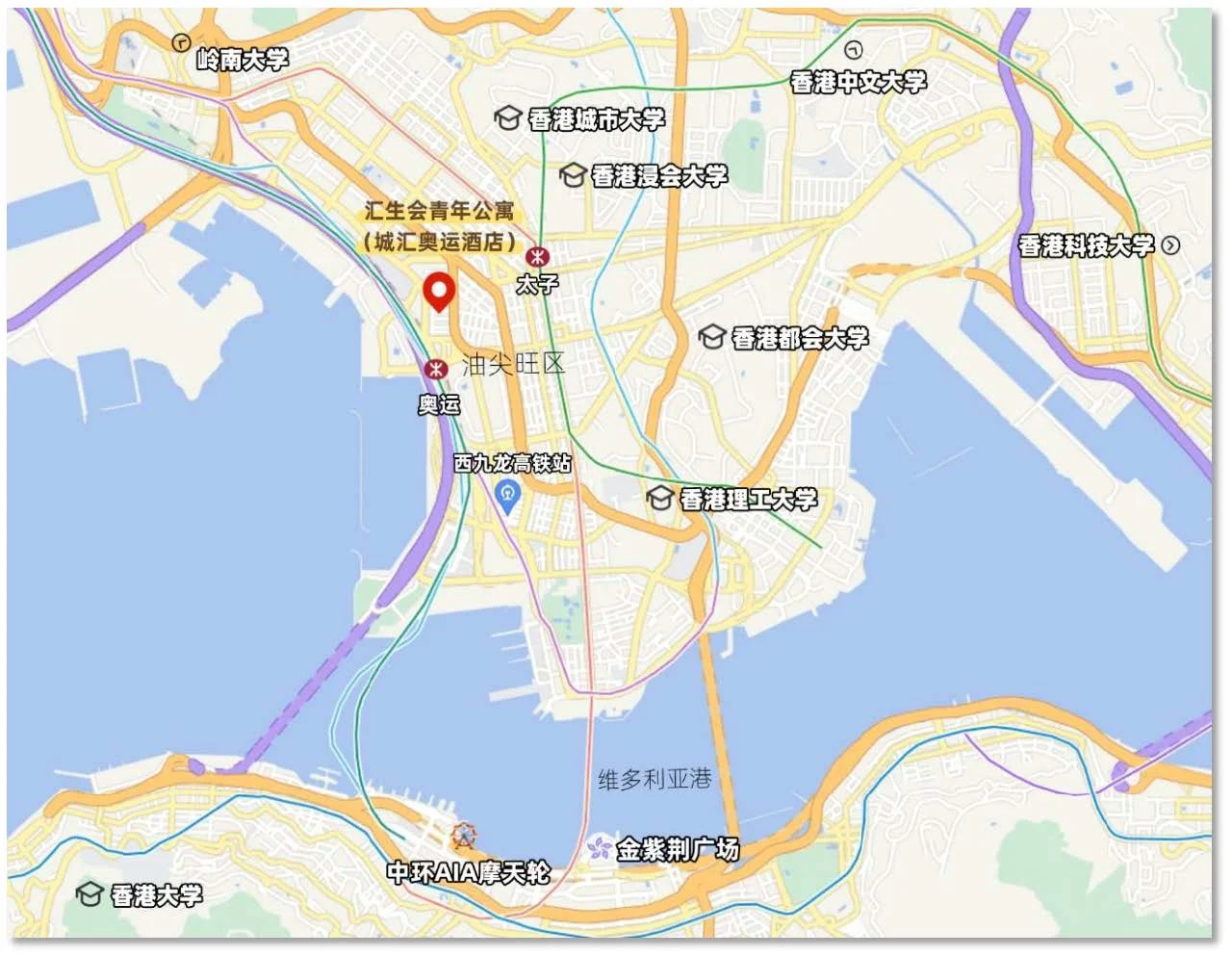 汇生会社（城汇奥运） Map